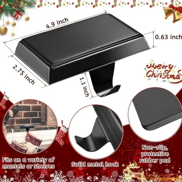 2pk Brushed Bronze Metal Shelves/ Mantel Hangers - Picture 5 of 8